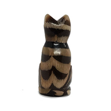 Load image into Gallery viewer, Cat brown Striped Buffalo&#39;s Horn Carved Decor Collectibles Lucky Bone