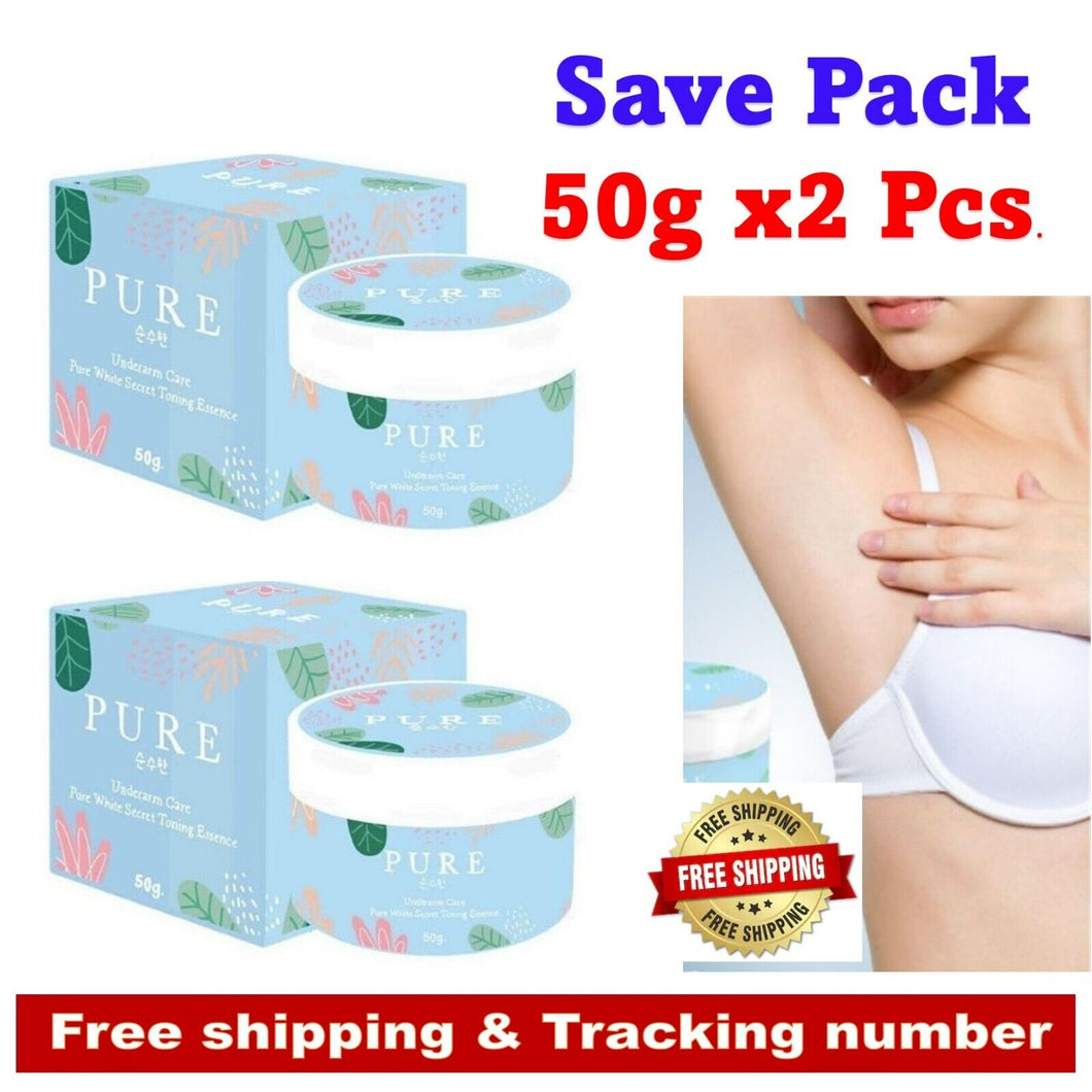 2x PURE Underarm Cream Skin Armpit Smooth Deodorant Remove Odor 50g