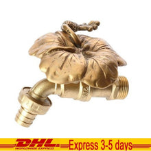 Load image into Gallery viewer, Brass Garden Faucet Tap Water Hibiscus Kitchen Handle Spigot Outdoor Yard