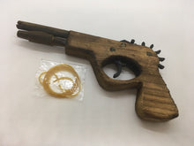 Load image into Gallery viewer, Wooden Gun Toy Slingshot Handcrafted Pretend outdoor play kid boy Cowboy Vintage