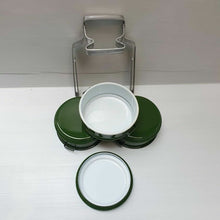 Load image into Gallery viewer, Thai Enamel Tiffin Lunch Box Food Carrier Container Pinto Bento Enamelware