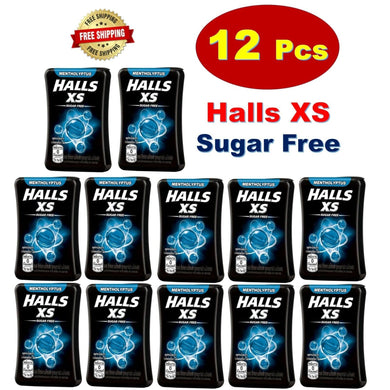 12x HALLS XS Mentho-Lyptus Mentho-Lyptus Sugar Free Candy 15g