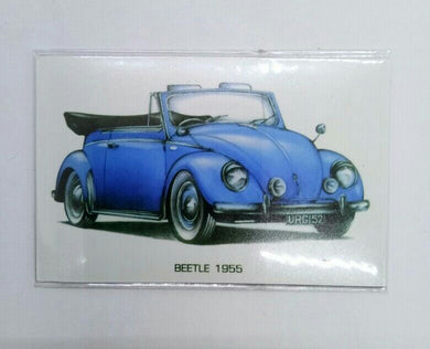 BEETLE BLUE 1955 funny Design Vintage Poster Magnet Fridge Collectible