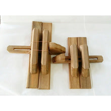 Load image into Gallery viewer, 2Set Wooden Door Locks Bolts Handles Teak Thai Handmade Antique Home Decor