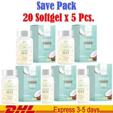 5x Coco Blink Cold Pressed Coconut Reduce Hunger Low Calories Skin Tightening