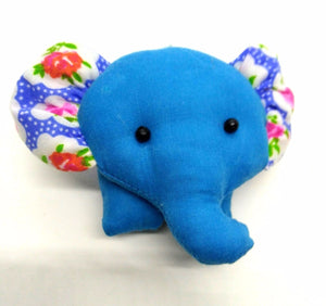 Elephant Dark Blue Keyring Doll Hand sewing charm cute keychain animal lover