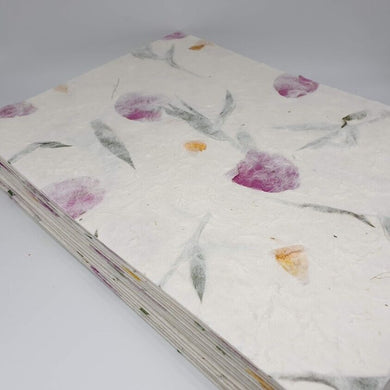 20 Sheets White Mulberry Flowers Paper Leaves For Craft Roses Thick Heavyweight