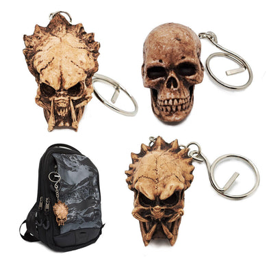 Predator Alien Keyring Keychain Human Skull Bonehead Handmade Biker Chopper