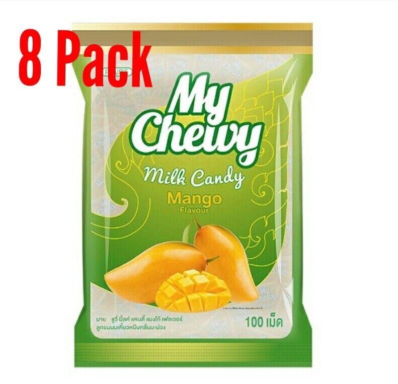 8 Pack Mango Flavour Milk Sweet Candy Delicious Enjoy Fruity Flavor Smell 360g