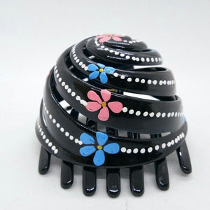 Hair Clip Flower Ver.14 Headwear Hand Painting Flower Pink Claw Clamp Hair cute
