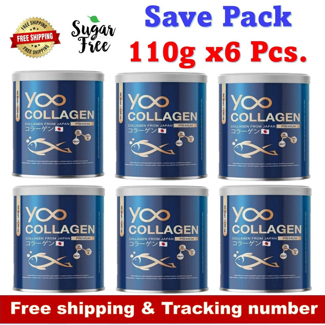 6x YOO COLLAGEN Skin & Health Soften Moisturize Anti Aging Skin Sugar Free 110g