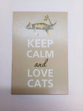 LOVE CAT CUTE funny joke pic Design Vintage Poster Magnet Fridge Collectible