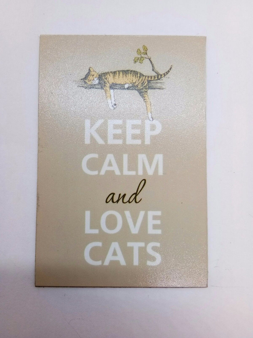 LOVE CAT CUTE funny joke pic Design Vintage Poster Magnet Fridge Collectible