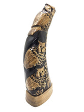 Load image into Gallery viewer, Owl Sculpture Water Buffalo Horn Carved 9&quot; Feng Shui Decor Collectible Gift 2