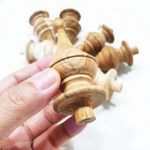 10Pcs Teak Wooden Finial Antique Furniture Unpainted Home Decor DIY Home Decor