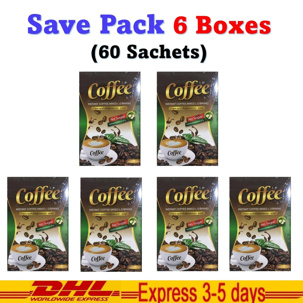 6x LD Coffee Dietary Drink Weight Control Excretory System No Fat No Sugar