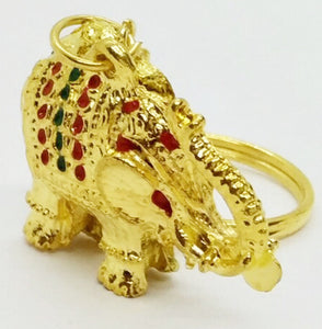 Keyring Elephant Gold Animal Lover Doll Pattern Scotch Sewing Charm Decor