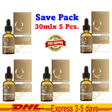 5x Q Double Serum Anti-Aging Reduce Freckles Dark Spots Smooth Aura Younger Skin