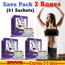 Load image into Gallery viewer, 3x S Plus Coffee brand Bota-P Slimming Accelerate Burning Controls Weight Health