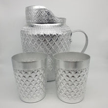 Load image into Gallery viewer, Pitcher Jug Jar Mug Aluminum Liquid Water Vintage Thai Silver Set