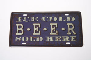 Metal Sign Beer Chilled Vintage Brew Plaque Decor Wall Poster Retro Classic Art