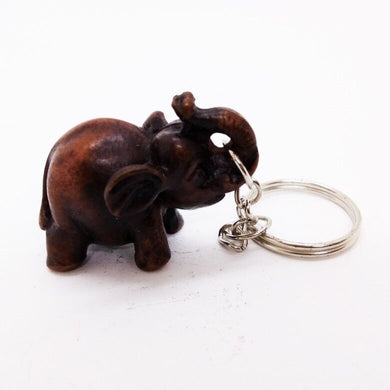Little Elephant Keyring Resin Miniature Handmade Fancy Key Collectible Gift