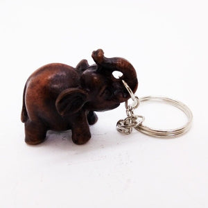 Little Elephant Keyring Resin Miniature Handmade Fancy Key Collectible Gift