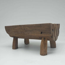 Load image into Gallery viewer, Antique Wooden Bowl Vintage Teak Wood Primitive Rustic Decor Collectible