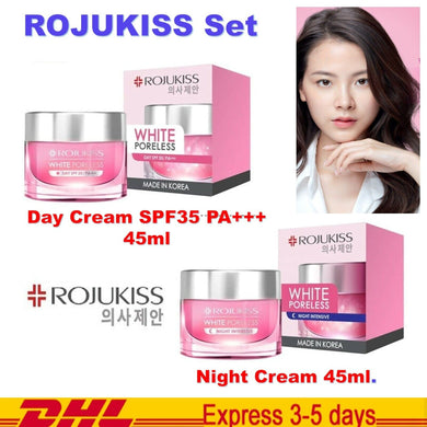 2x Rojukiss Poreless Day & Night Set Intensive For Real Radiant Soft Smooth Skin