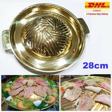 Load image into Gallery viewer, Cooktop Brass BBQ Hot Pan Thai Korean Style Grilled Steak Shabu Seafood Outdoor