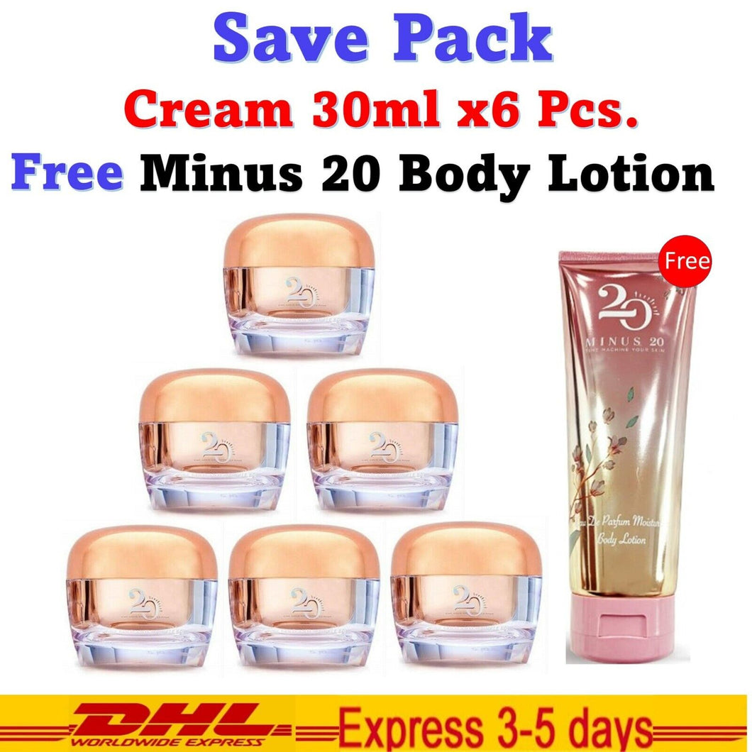 6x Minus20 Pink Gold Anti Wrinkle Bomb 24K Collagen Radiant Rejuvenating 30g