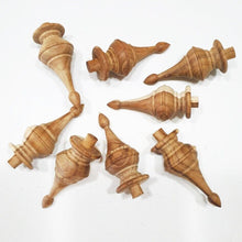 Load image into Gallery viewer, 10Pcs Teak Wooden Finial Antique Furniture Unpainted Home Decor DIY Home Decor