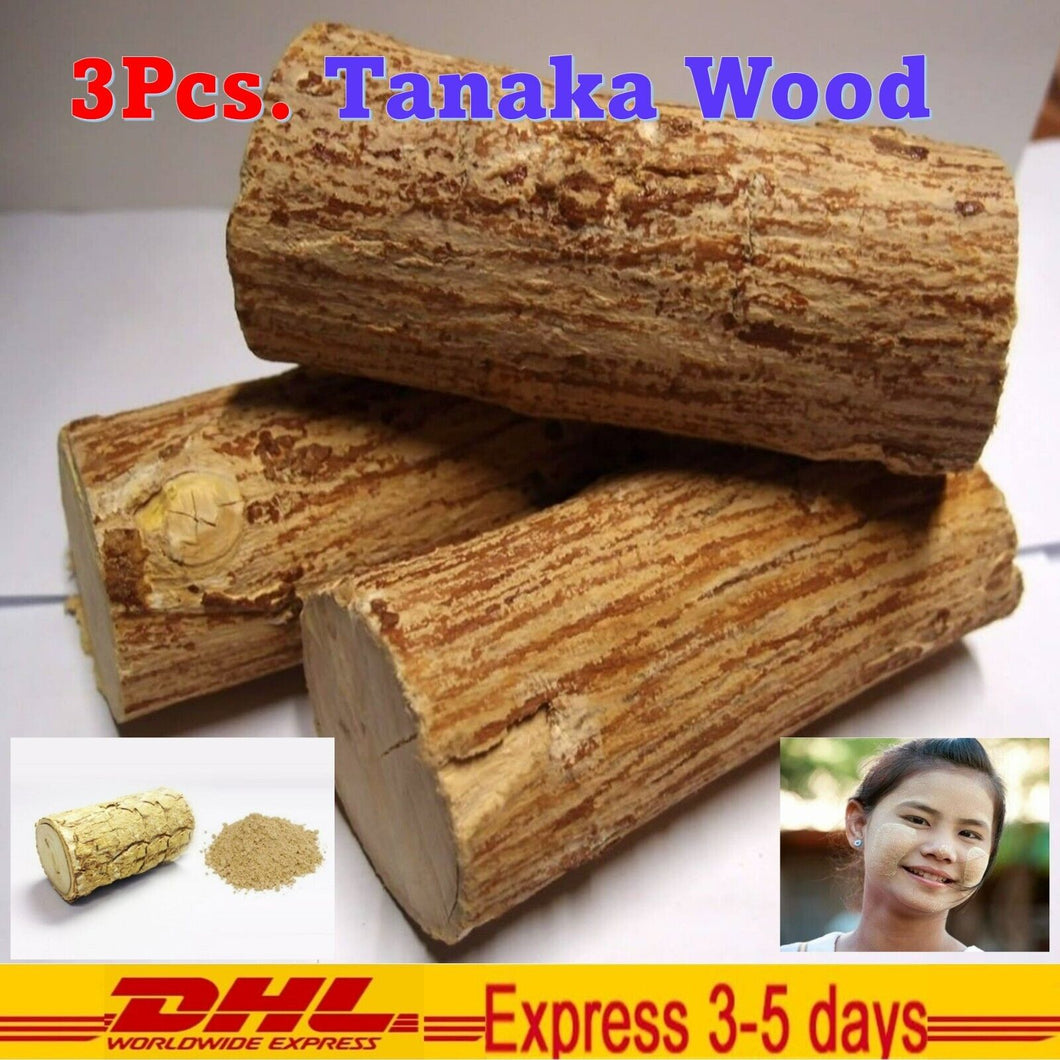 3x Tanaka wood Dull skin Oil Control Reduce Acne Face Body Healthy Skin Natural