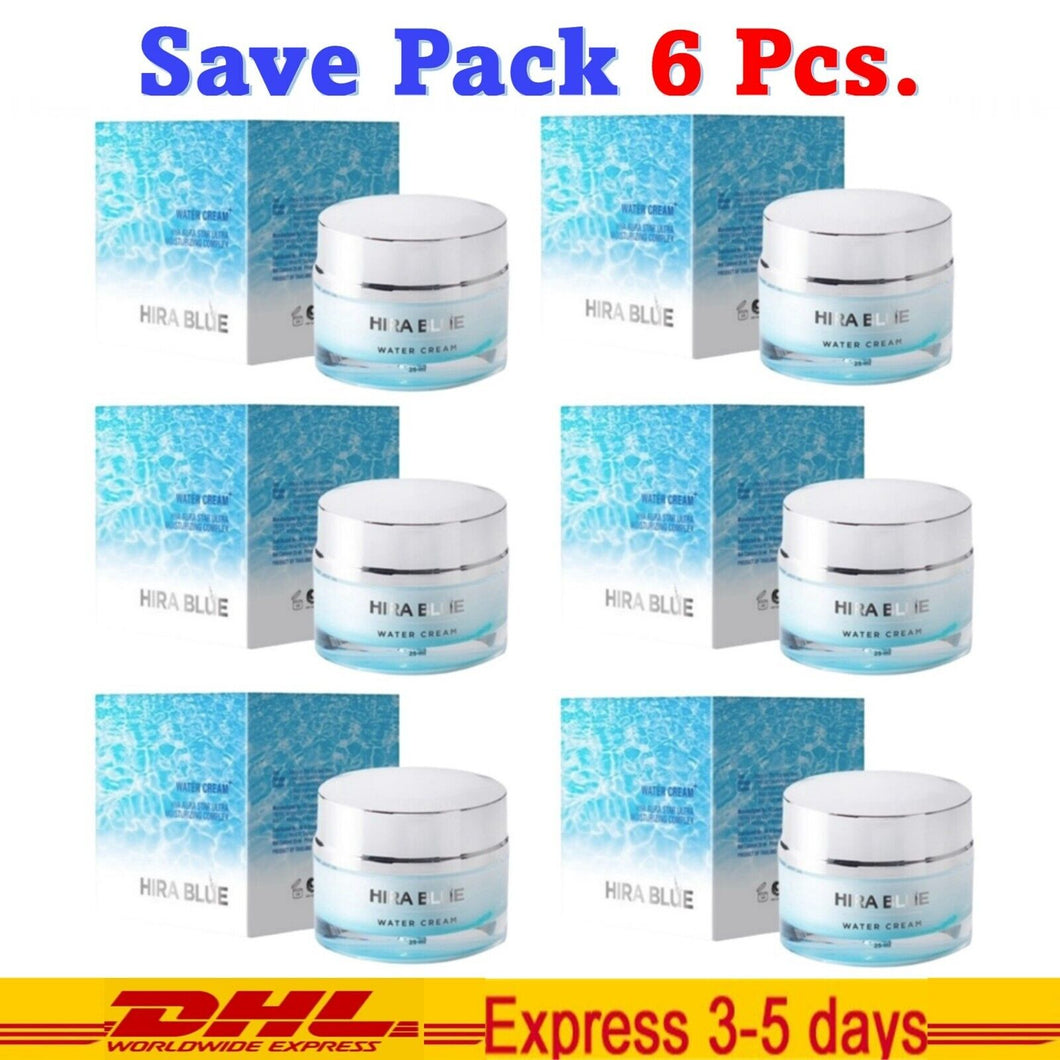 6x HiraBlue Water Cream Skin Day Night Reduce Wrinkles Moisturizer DHL