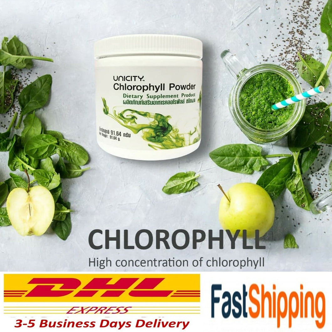 Chlorophyll Powder Unicity Drink Blood Skin Toxins Flush Detox Healthy Aura Skin