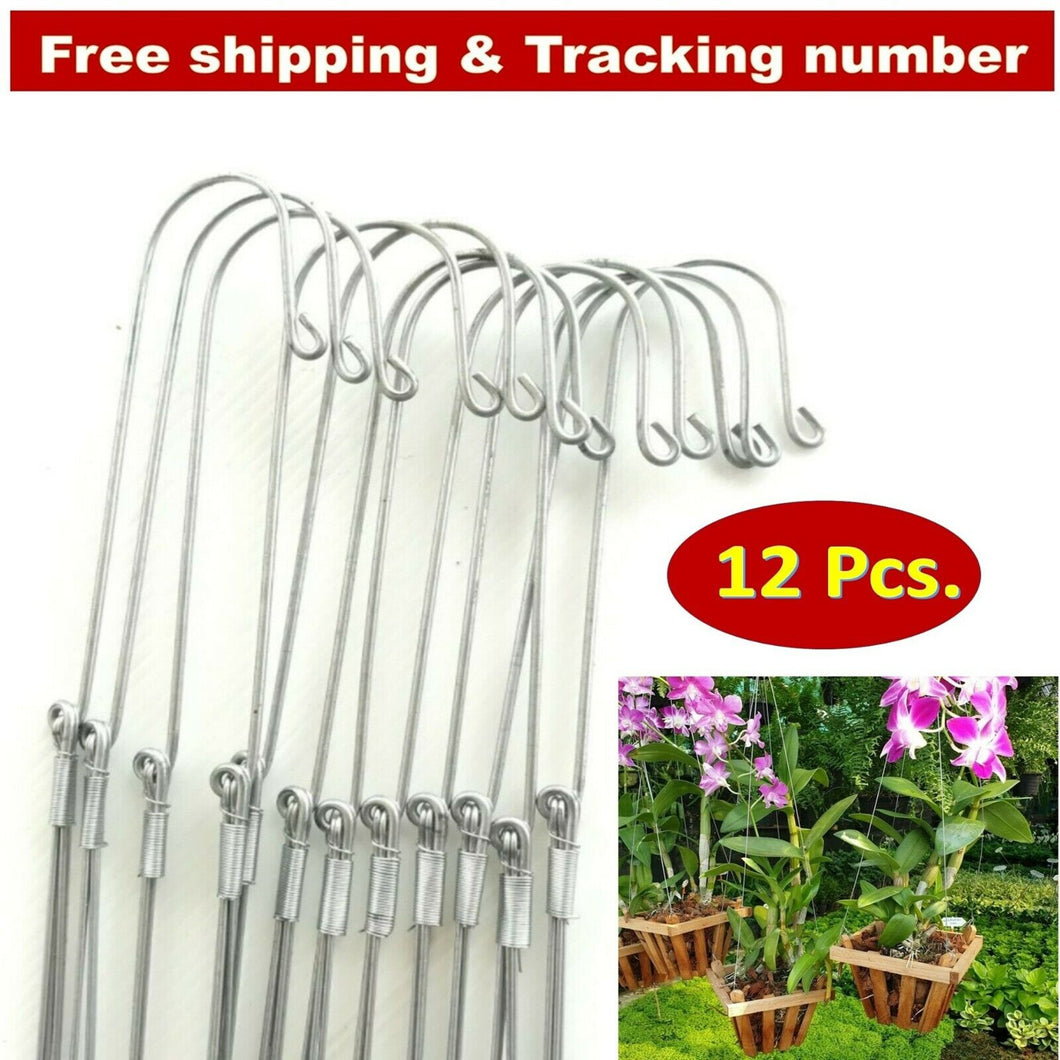 Hanging Wire Orchid Vanda Hanger Planter Flowers Baskets Plant Garden (4Legx12)