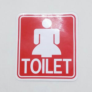 Sticker FUNNY TOILET WOMEN Label Joke Prohibition & Warning Funny Signs