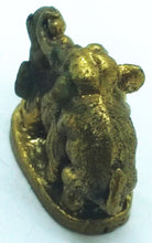 Load image into Gallery viewer, Elephant Couple Miniature Brass Amulet Talisman Love Charm Magic Thai Pendant