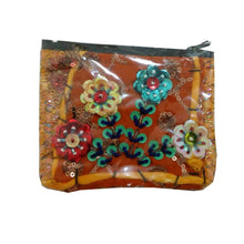 Load image into Gallery viewer, Purse Flower Sewing Multi Handmade Fabric Sequin Thai style colorful pattern