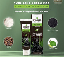 Load image into Gallery viewer, 6x Active Charcoal Herbal Herbaliste Toothpaste Oral Care Reduce cigarette smell