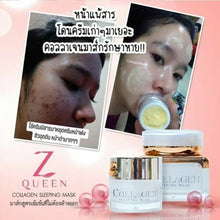 Load image into Gallery viewer, 2 Z Queen Collagen Sleeping Mask Cream Whitening Reduce Acne Dark Spots Brighten