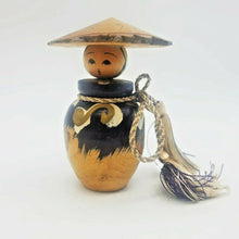 Load image into Gallery viewer, Japanese Kokeshi Wooden Sosaku Doll Rare Hand Painted Craft Vintage Cute