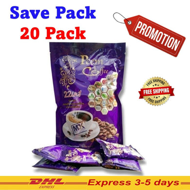20X Packs Peem Coffee Nutrition Herbs 22 in 1 Instant Mix Powder Healthy