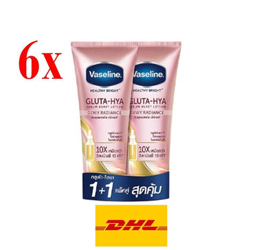 6x Vaseline Healthy Bright Gluta-Hya Serum Burst Lotion Dewy Radiance Nourishing