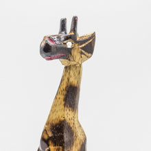 Load image into Gallery viewer, Carved Giraffes Set Wood Hand Crafted Statue Figurine Gift (Set of 3)