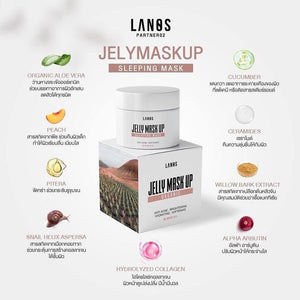 3x LANOS Jelly Mask Up Organic No Fragrance Moisturizing Balancing Facial Skin