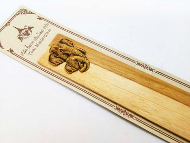 Carved Elephant Bookmark Wooden V.4 Handmade Book Mark Accessory Collectibles