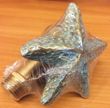Load image into Gallery viewer, Brass Faucet Vintage Garden Wall Mounted Water Tap Star Fish Animal DecorOutdoor