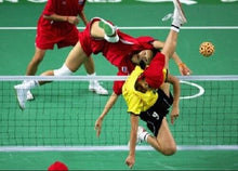Load image into Gallery viewer, Rattan ball sepak takraw kick volleyball new training sport game yellow green