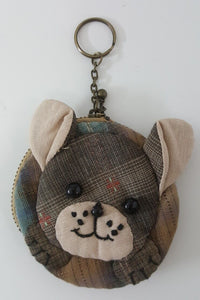 Mini Dog Fabric Keyring and Purse Hand sewing charm Animal Keyring Cute Souvenir